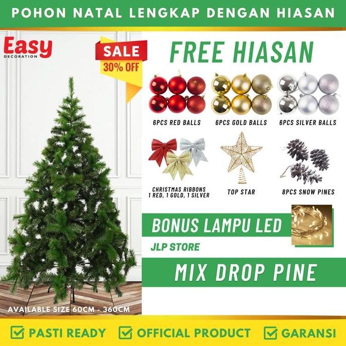 Pohon Natal Besar Tinggi 2.1 Meter 7 Ft 210 Cm Seo