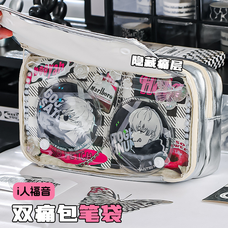 

Tas Pensil Transparan Anime 4 Lapisan - Tas Tempat Pensil Koleksi Pin dengan Kapasitas Besar & Organizer Pensil