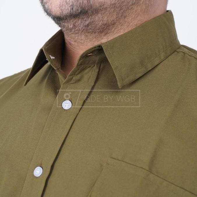 Murah Kemeja Casual Safari Bush Khaki Bigsize Jumbo Pria Ukuran Xl Xxl