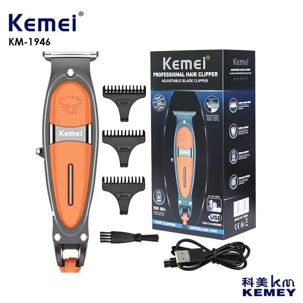 Terlaris Kemei Km-1946 Hair Clipper Detailer Trimmer Alat Cukur Rambut Km1946 Km 1946 Body Metal Lea