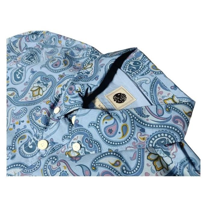 Grosir Pretty Green Paisley Shirt Blue Original