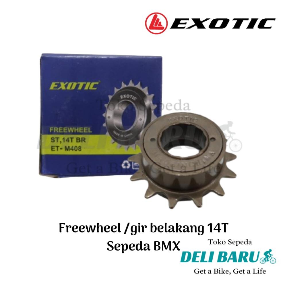 Exotic Freewheel 14T gir belakang single speed gear 14 T sepeda BMX Nugi
