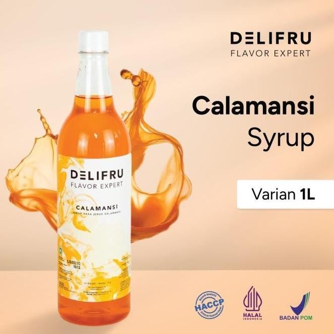 

(SALE) DELIFRU SYRUP CALAMANSI - SIRUP JERUK KALAMANSI 1 LITER
