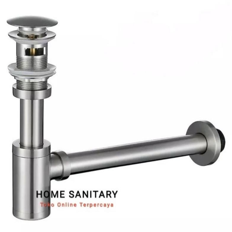Terlaris Sifon Pembuangan Wastafel Sifon Botol Stainless Steel Afur Wastafel