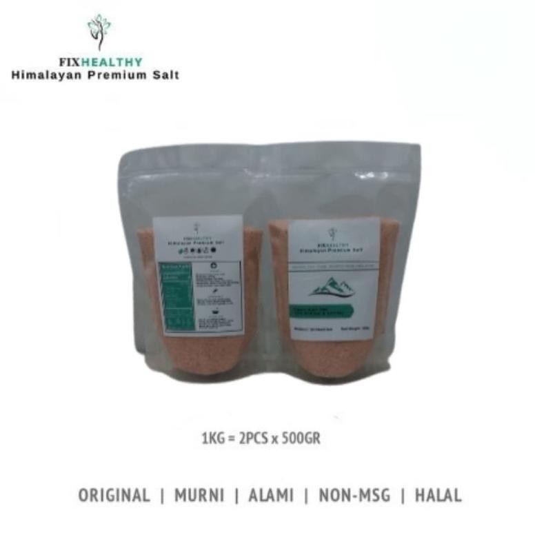 

(Terbaru) Garam Asli Himalaya Fixhealthy 1kg Himalayan Pink Salt Original Pure Super Fine Fixhealthy Himsalt Original (Terlaris)