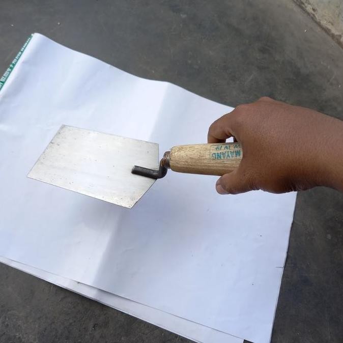 ><><><] sendok baja/cetok semen kotak tukang bangunan wagimin mayang