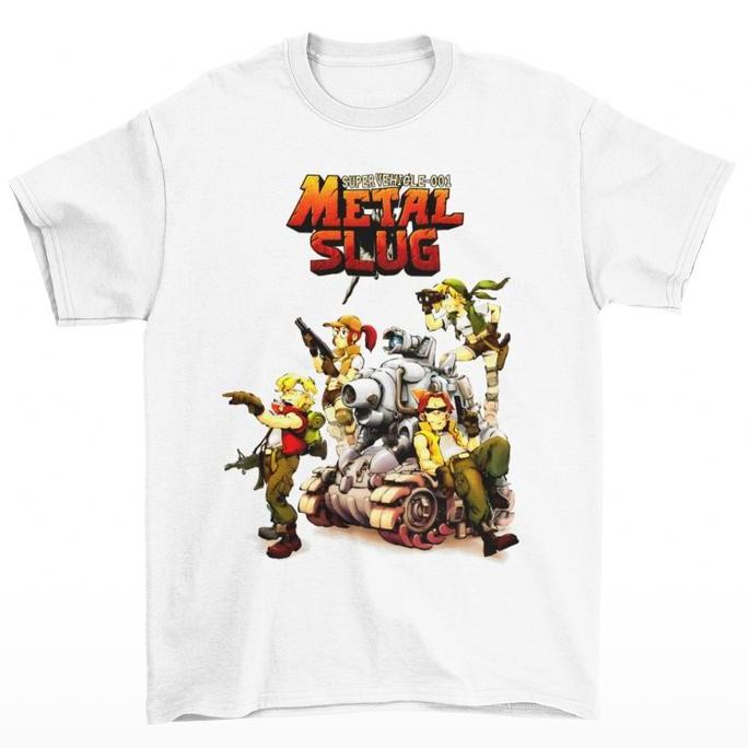 Kaos Game Tomoinc Metal Slug - Super Vehicle 001 Combed Tee T-Shirt Baju Pria Vintage Band Rib Fit U