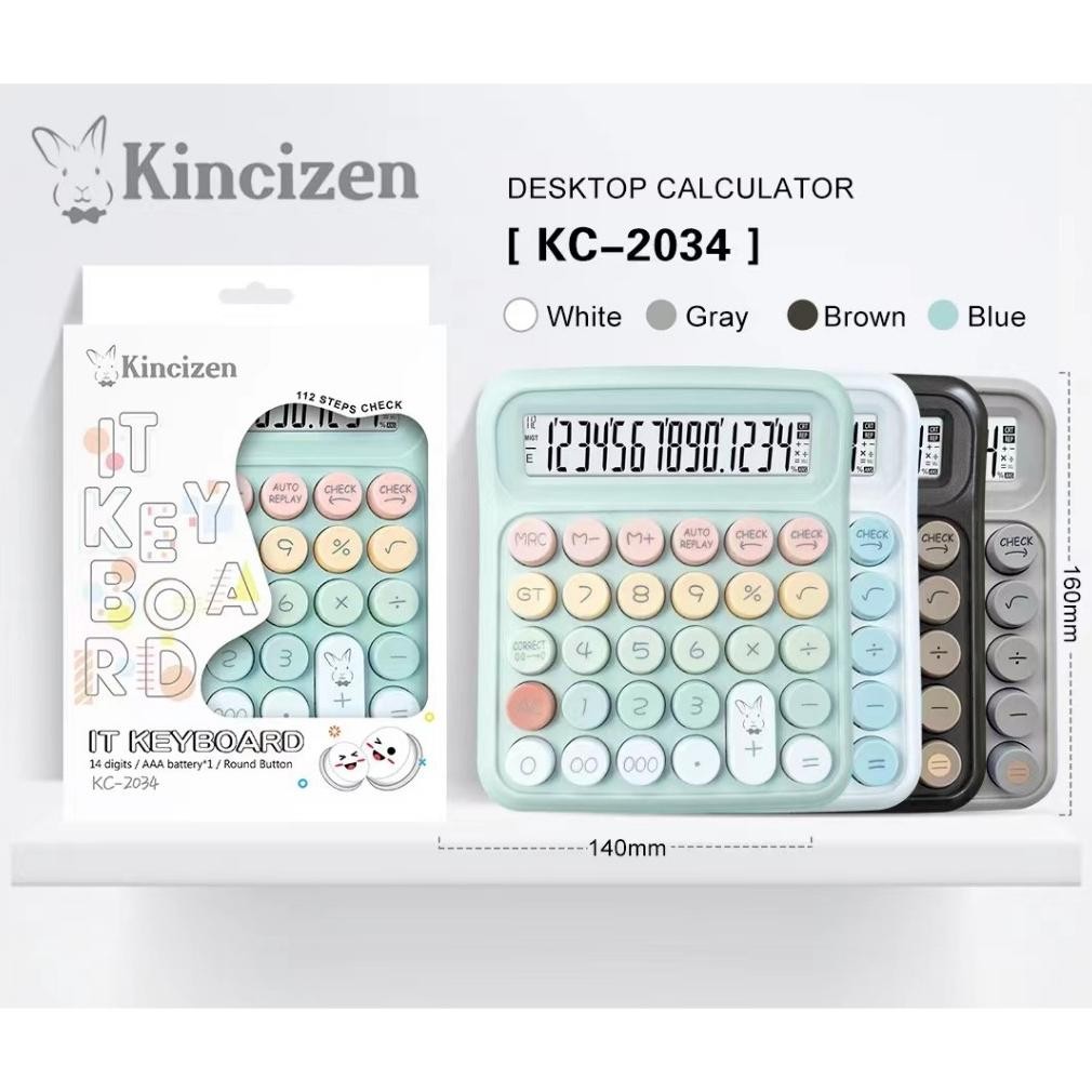 

Kalkulator Calculator Layar Besar 14 Digit Tampilan HD KC 2034 KINCIZEN Check & Correct
