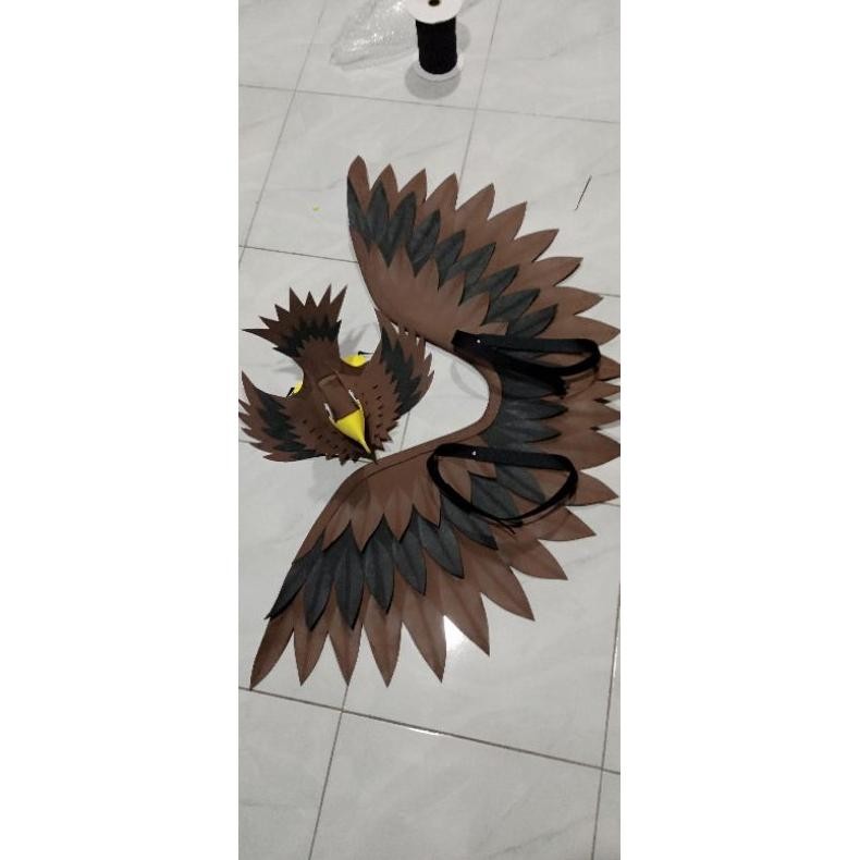 1SET KOSTUM BURUNG GARUDA COKLAT