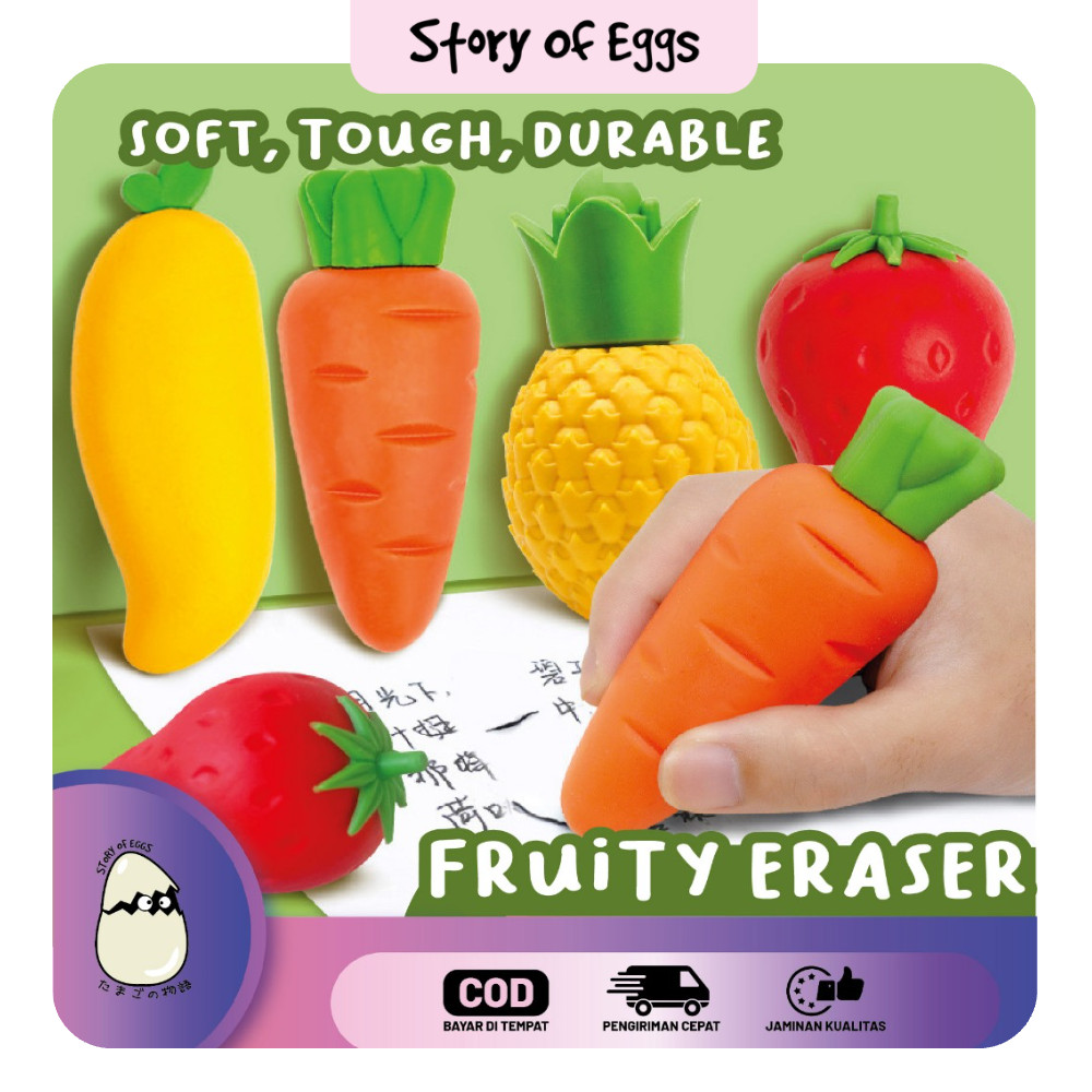 

Fruits Eraser Penghapus Besar Bersih Penghapus aesthetic Hapusan l Penghapus Korea Japan Buah Lucu