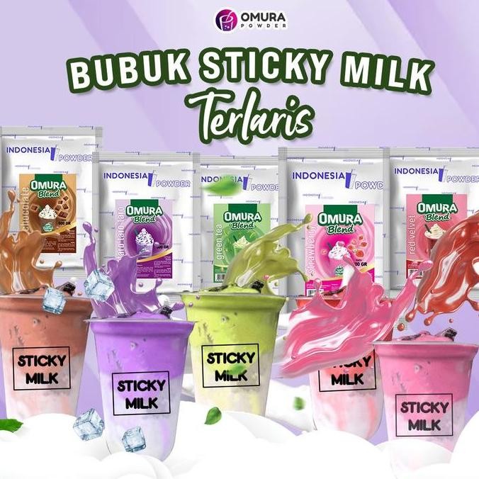 

baru sticky milk bubuk minuman premium 1kg - es susu krimer rasa aneka | powder omura