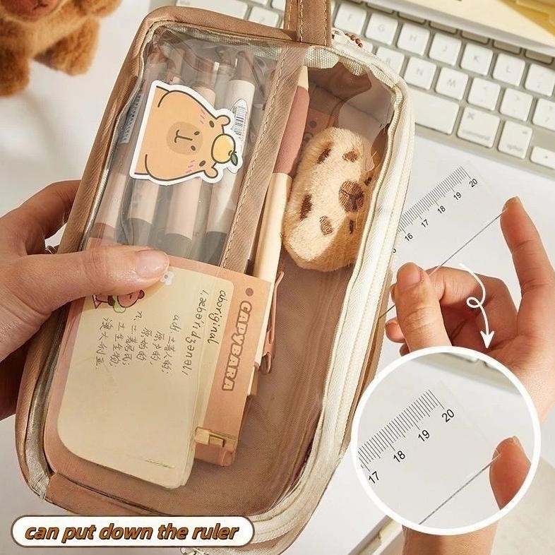 

Stationery Pencil Case Capybara Pencil Box Large Capacity Waterproof Pen Bag Students Pencil Case