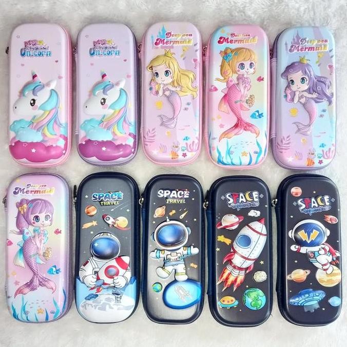 

Baru Kotak Pensil 3D Astronot Rocket Rabbit Timbul Hardtop Karakter Lucu Anak
