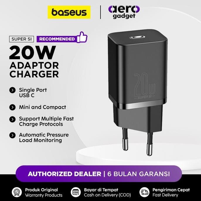 SALE BASEUS CHARGER FAST CHARGING PD 20W QUICK CHARGE ADAPTOR IPHONE 12