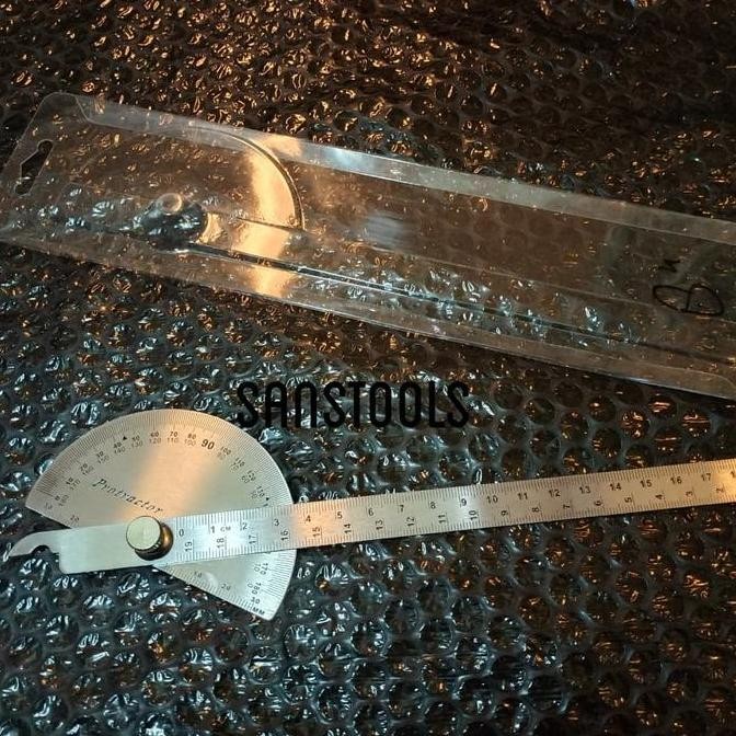 

penggaris siku busur derajat protractor mistar skala 8" 20cm murah