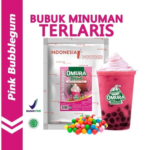 

baru bubuk minuman permen karet omura blend 1kg - serbuk minuman viral rasa unik