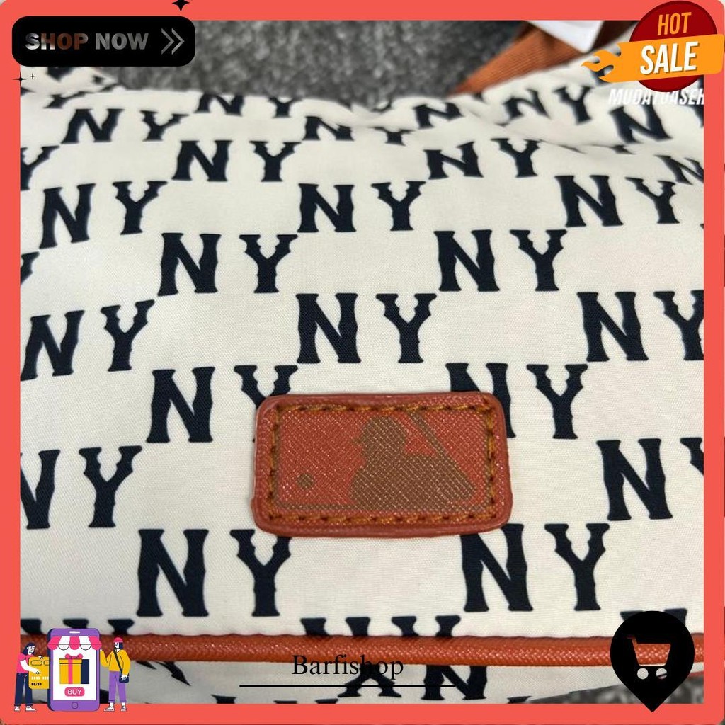 Mlb Ny Jacquard Hobo Bag Monogram Slingbag / Tas Bahu / Tas Selempang / Tas Wanita / Tas Pergi / Sli