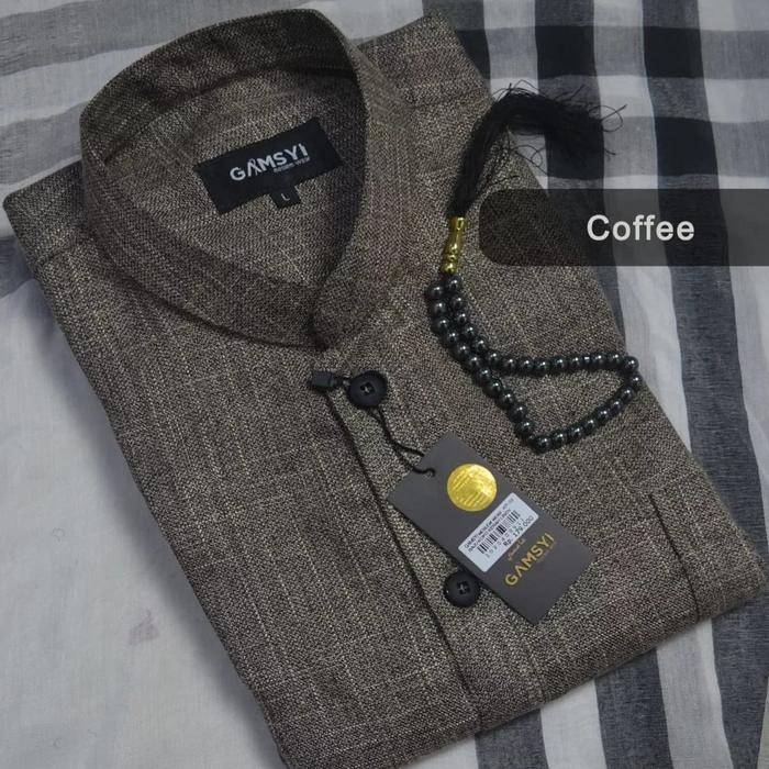 Sg Baju Koko Linen Lengan Pendek/Koko Gamsyi