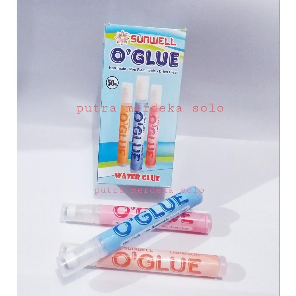 

LEM KERTAS SUNWELL OGLUE / Lem Cair / Water Glue O'Glue (1 pak isi 12 Pcs)