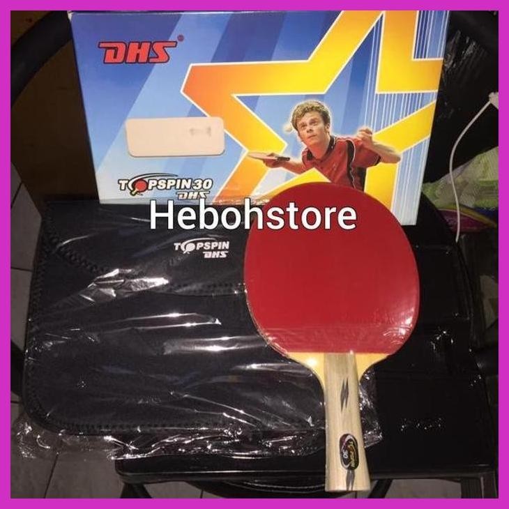 (OLAHRAGA) BAT TENIS MEJA/BET PING PONG DHS TOP SPIN 30 ORIGINAL PACKING AMAN
