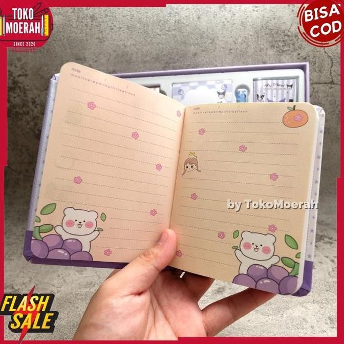 

Paket Jurnal 7 In 1 Kuromi Sanrio Alat Tulis Jurnal Kuromi Lucu Unik