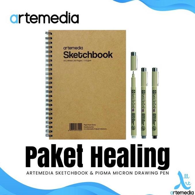 

Sale Paket Healing Artemedia Sketchbook & Pigma Micron Drawing Pen