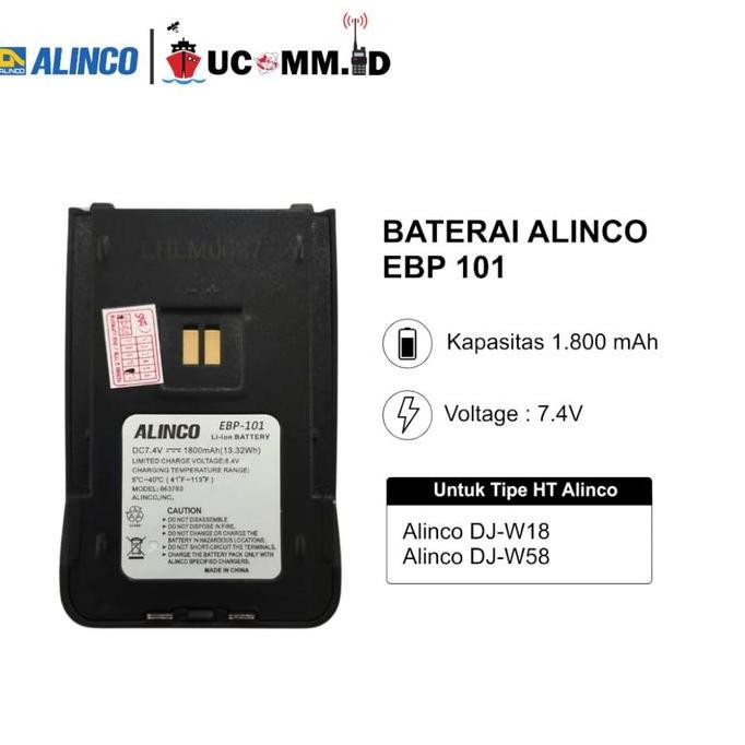 ALINCO EBP-101 EBP 101 Baterai DJ W58 Original