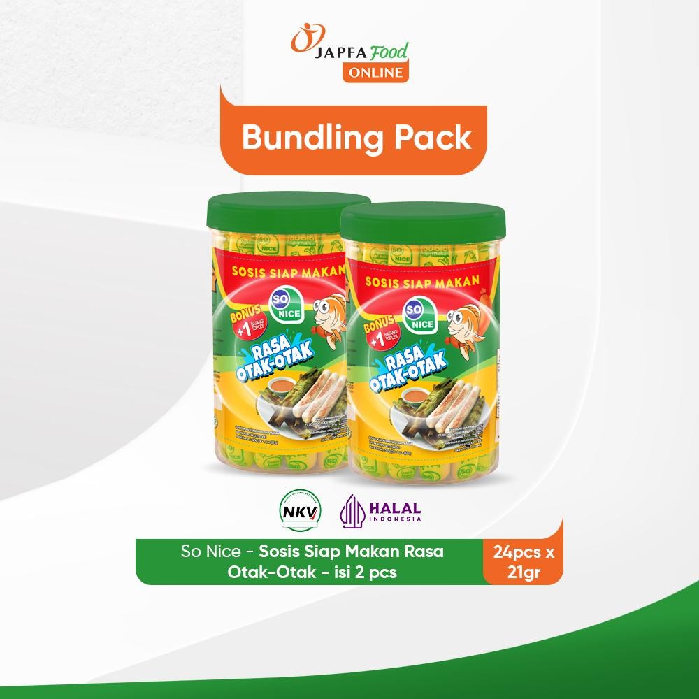 

So Nice Sosis Siap Makan Rasa Otak-Otak 24 + 1 Pcs - Isi 2 pack