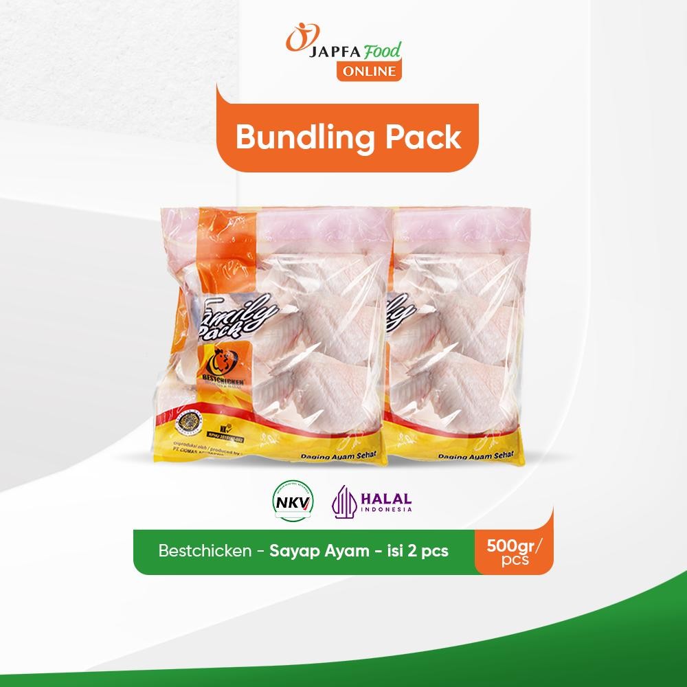 

Bestchicken Bundling Hemat Sayap Ayam / Chicken Wings 500 gr - Isi 2 pack
