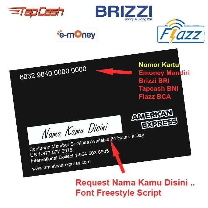 

Kartu American Express Custom AMEX Card E-Money cetak GLOSSY mirp asli TP