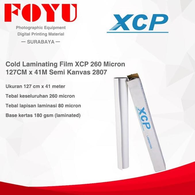 

Plastik Laminating Cold Dingin XCP Roll 127 cm x 41 M Semi Kanvas 2807 Mesin