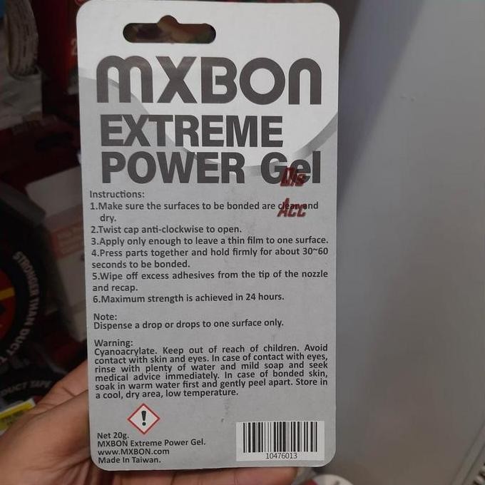 

MXBON Glue Extreme Power Gel Lem Instan Serbaguna 20 Gr