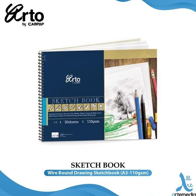 

Sale Arto Wire-O Sketch Book - 110Gsm 30Sh