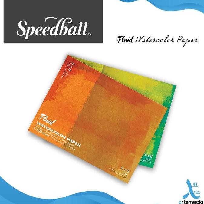 

BEBAS ONGKIR - Kertas Cat Air Fluid Speedball 6'x8' Watercolor Paper Blocks