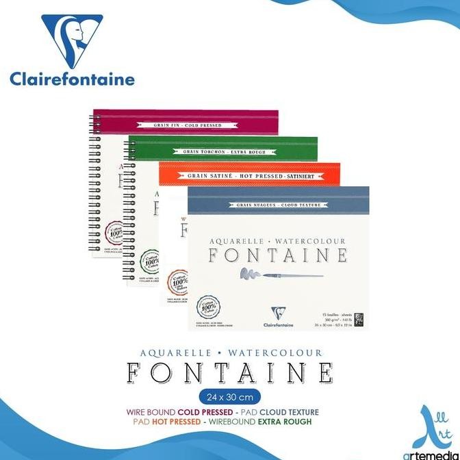 

Sale Kertas Cat Air Clairefontaine Fontaine 24X30Cm Watercolor Paper