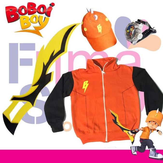 Original.. Paket Topi Kostum Anak Boboiboy Galaxy The Movie Fashion