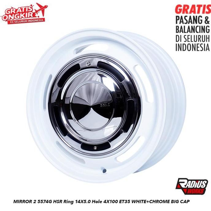 VELG MOBIL R14 UNTUK KARIMUN KOTAK HYUNDAI ATOZ CHERRY QQ DLL HSR MIRROR 2 PCD 4X100 RING 14