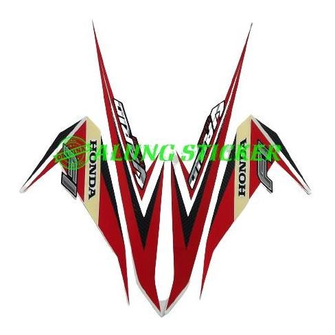 TERLARIS STIKER STICKER MOTOR STRIPING VARIO TECHNO 125 FI 2015 PUTIH-MERAH