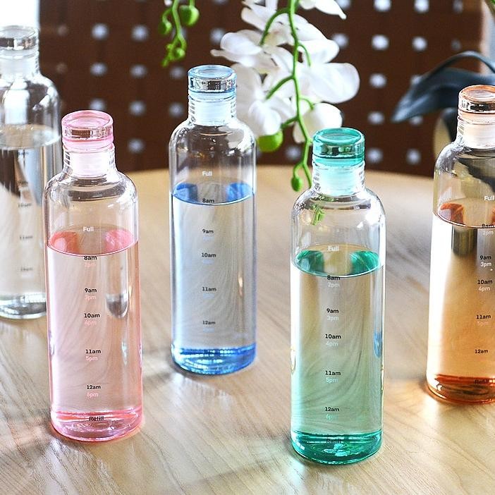 Botol Minum Kaca Aesthetic Water Bottle Termos Botol Bening Estetik Botol Minuman Korea