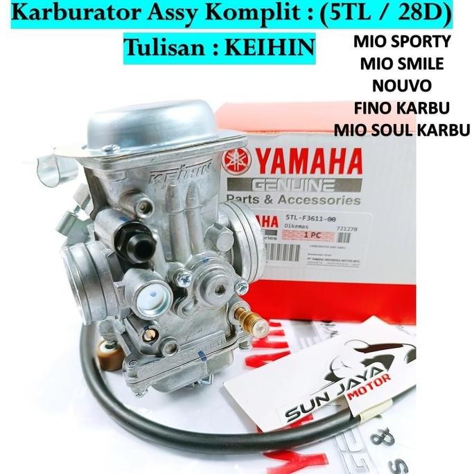 BARU KARBURATOR MIO SPORTY SMILE SOUL KARBU FINO NOUVO KEIHIN 5TL ORIGINAL MOTOR