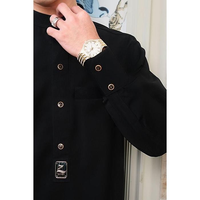 Jubah Slimfit Pria Gamis Pria Slimfit Jubah Zayen Hitam Jubah Pria Muslim Jubba Model Baju Jubah Gam