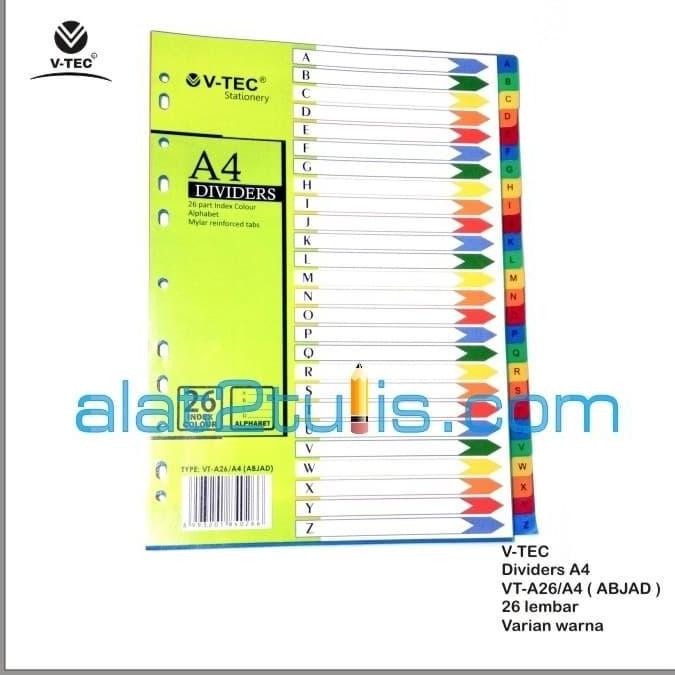 

New V-Tec A4 Dividers / Pembatas / A4 / VT - A26 / A4 ( ABJAD )
