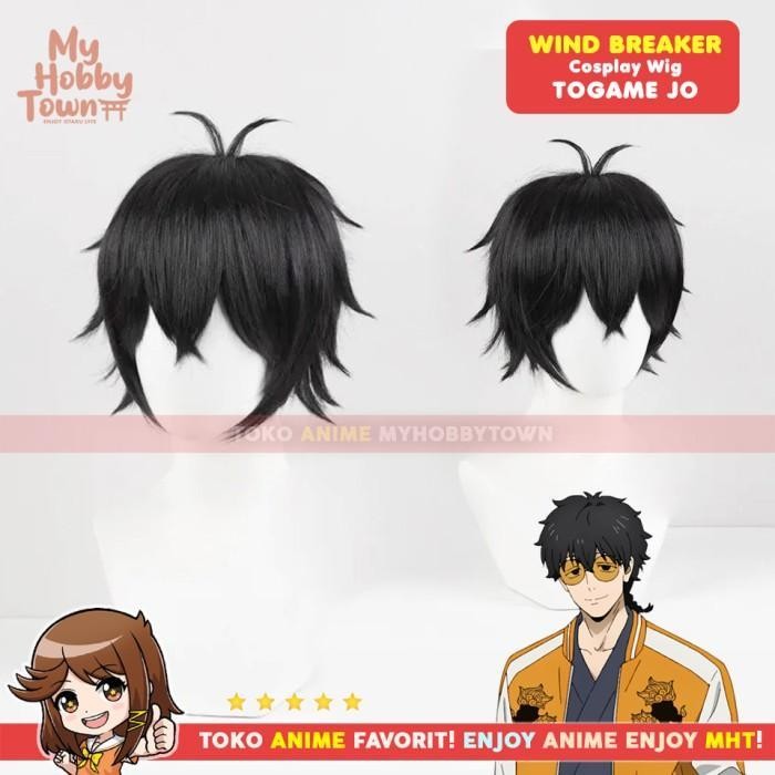 Wig Cosplay Anime Wind Breaker Togame Jo Rambut Palsu