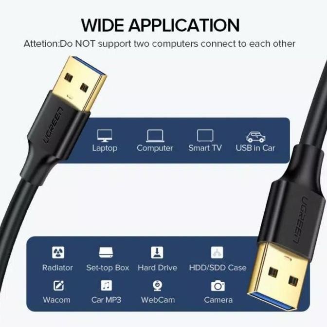 Ugreen Usb 3.0 Male to Usb Male - Ugreen Usb Extension Male to Usb 3.0 murah