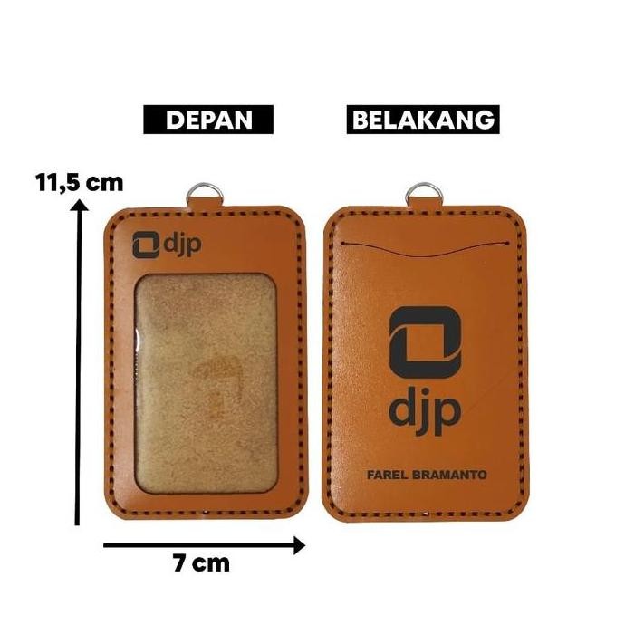 

New Gantungan IDCARD BRI Kulit Custom - Lanyard ID Card Kulit Custom