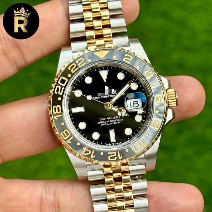 Baru No1Jam Gmt Master II Two Tone YG Guiness Jubilee 126713 Clean