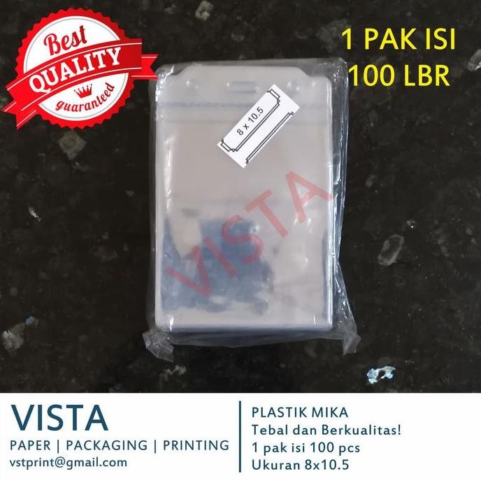 

New Plastik Mika Name Tag / ID Card Lebih TEBAL 015 isi 100