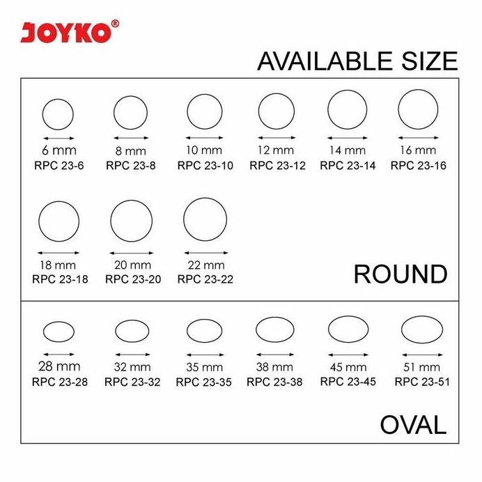 

New Ring Plastic Comb Spiral Plastik Jilid Joyko RPC-23-22 Round Folio