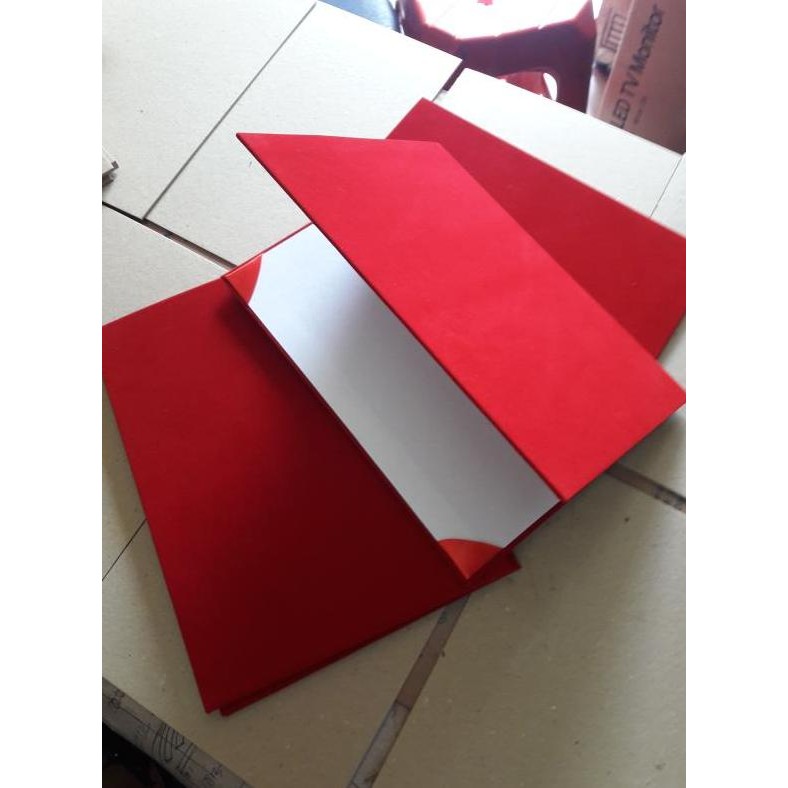 New map beludru merah polos A4