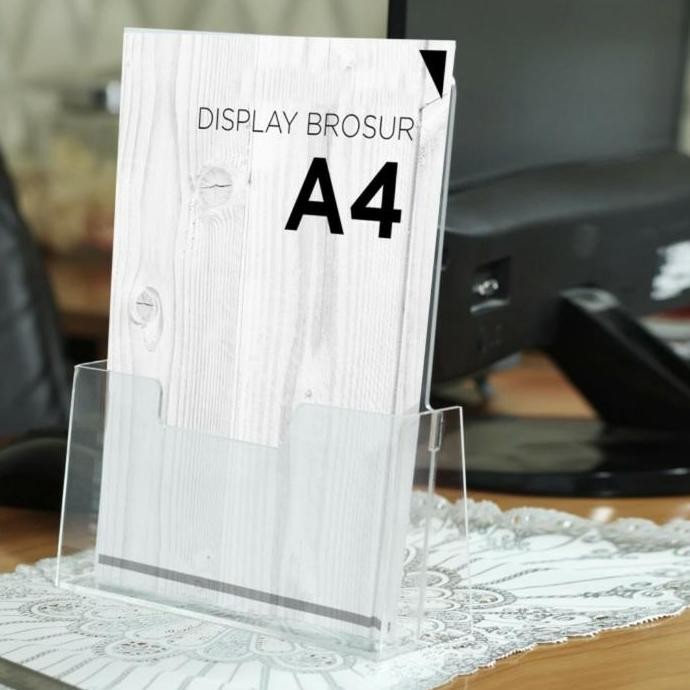 

New Tempat brosur akrilik A4/Display brosur A4